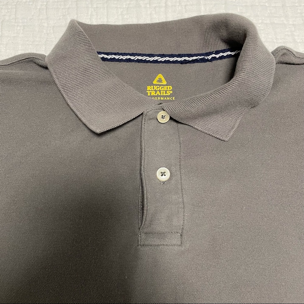 Rugged Trails Men’s Solid Short Sleeve Pol…